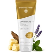 Botanic Tree Glycolic Acid Facial Wash, Exfoliating Face Scrub with Lavender, 6 fl oz