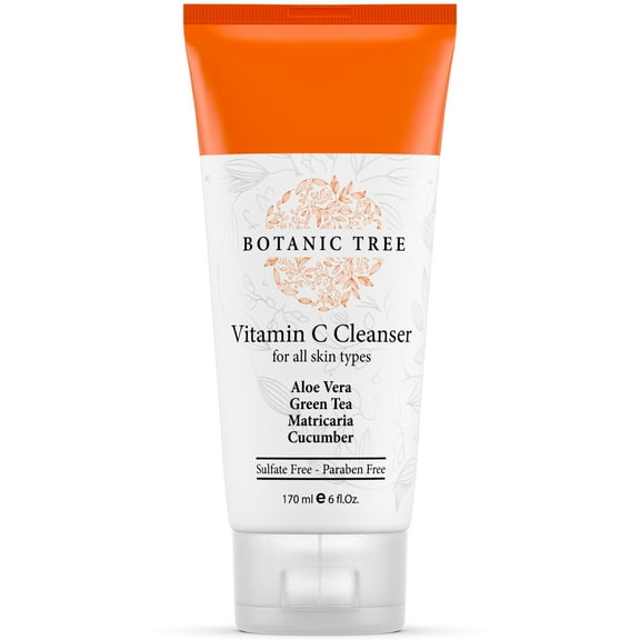 Botanic Tree Vitamin C Cleanser for All Skin, Reduce Acne and Wrinkles, 6 fl. oz