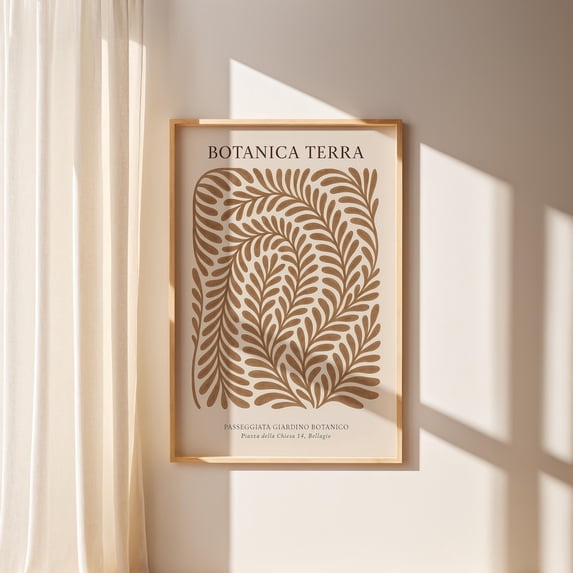 Botanica Azzurra Poster, Brown Botanical, Mediterranean Leaf ...