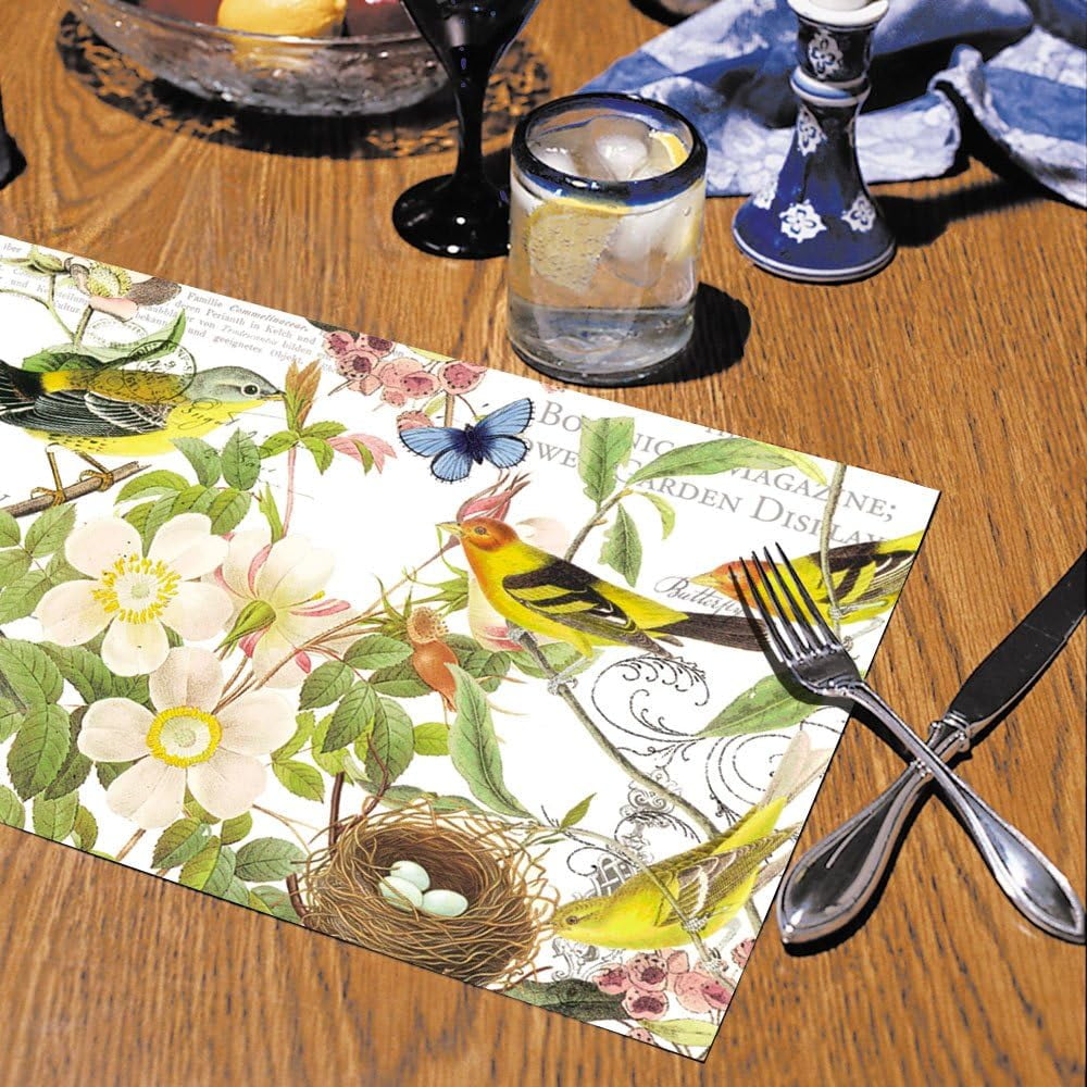 Botanical 24 Sheet Premium Reble Paper Placemat in Resealable Bag 17" x