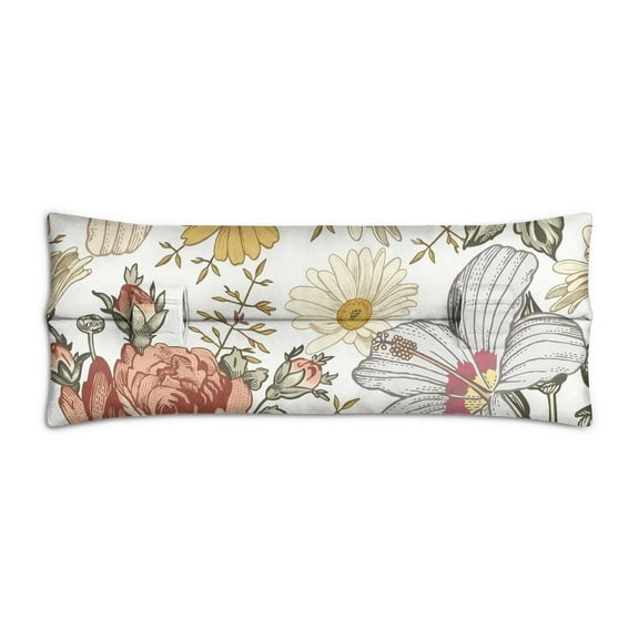 Botanical Abstract Floral Seat Belt Pillow - Recovery Cushion After Chest Procedures