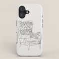 Botanical Armchair Black Line Art Tough Case for Apple iPhone ...