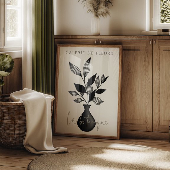 Botanical Art Galerie De Fleurs Mid-Century Modern Home Decor, Unframed Paper Print