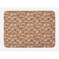 thumbnail image 1 of Botanical Bath Mat, Continuous Tree and Plant Elements in Earthy Tones Illustration Pattern, Plush Bathroom Decor Mat with Non Slip Backing, 29.5" X 17.5", Umber and Pale Rust, by Ambesonne, 1 of 2