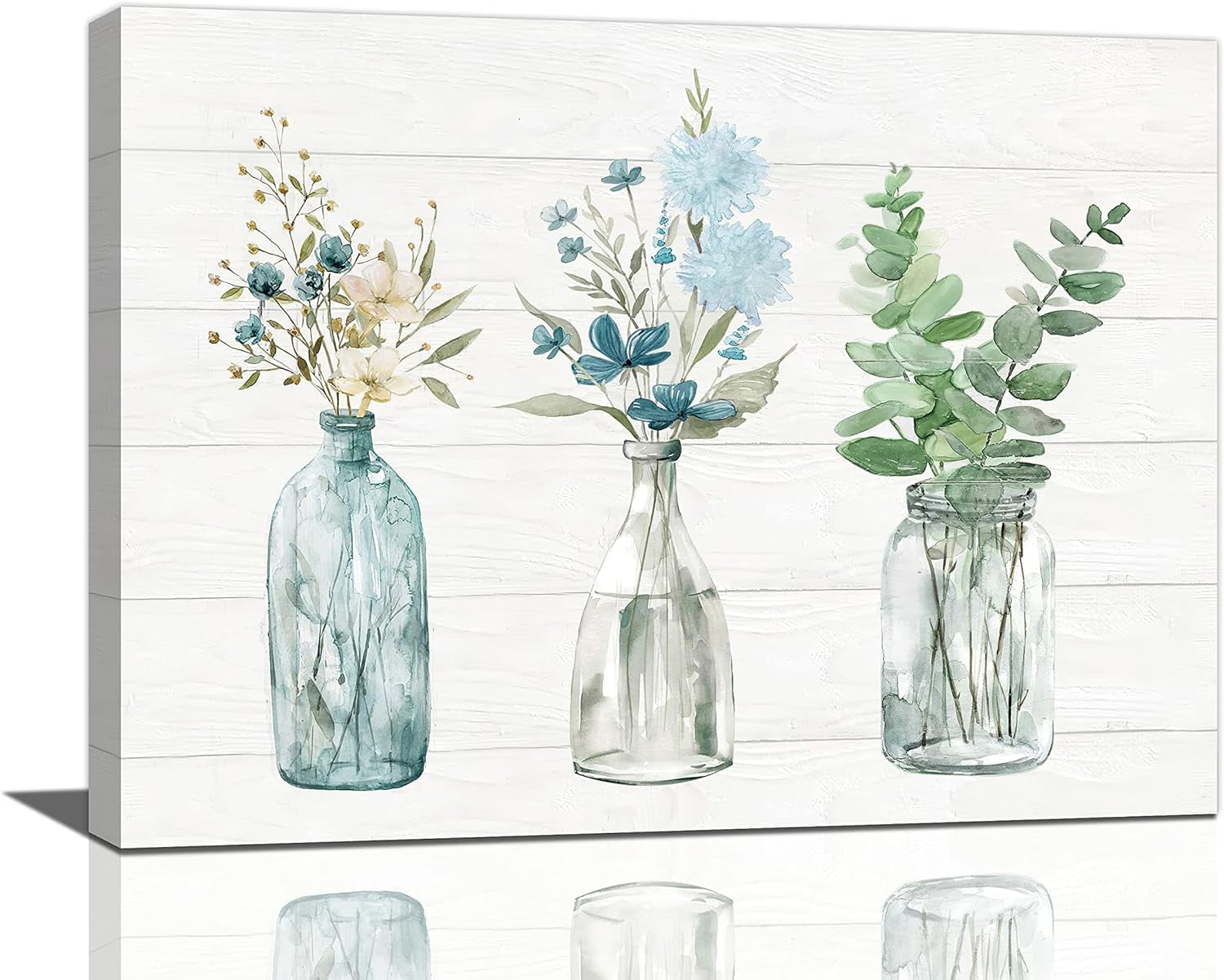 Botanical Bathroom Wall Art Floral Pictures Wall Decor Bottles And