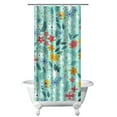 thumbnail image 1 of Botanical Bee Flower Shower Curtain for Bathtubs, Quick-Dry Polyester 36x72, Includes Hooks, Colorful Garden-Inspired Decor, 1 of 5