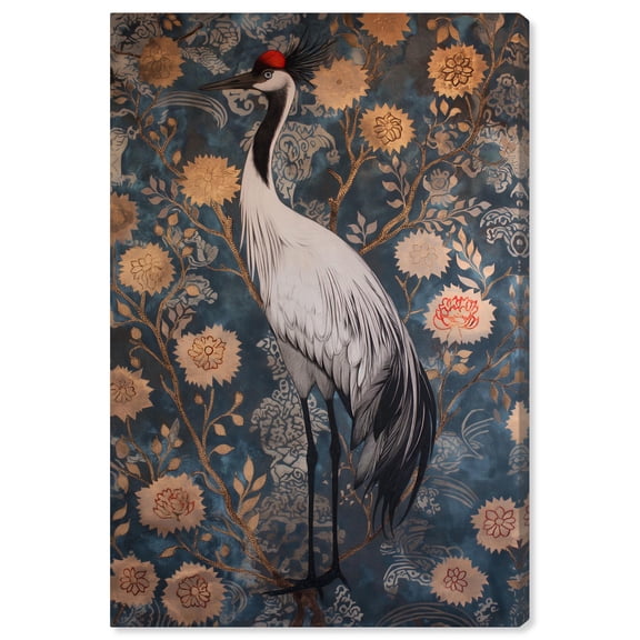 Botanical Bird II Canvas Elegant Crane Art by Art Remedy, Gallery Wrapped, 16 x 24