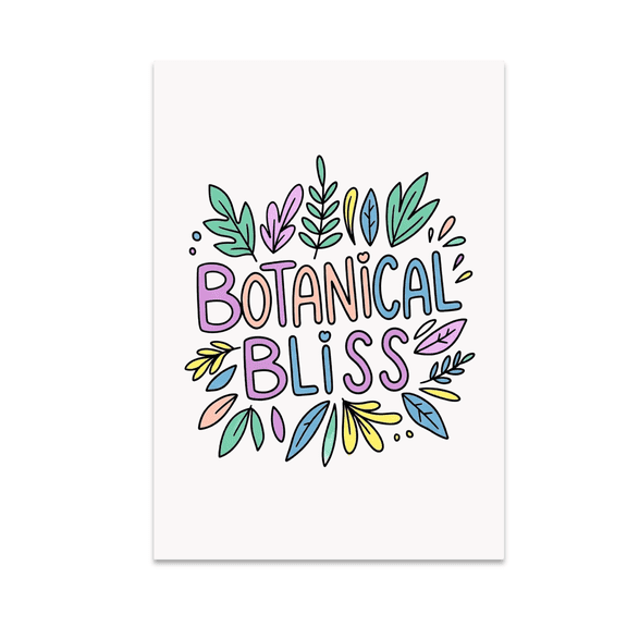 Botanical Bliss Hand-Drawn Doodle Decor - Plant Enthusiast - 13x19 Poster Print