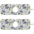 thumbnail image 1 of Botanical Blue Flowers and Birds 2PCS Faucet Absorbent Mat Kitchen Faucet Sink Splash Guard Microfiber Cloth Faucet Splash Catcher Water Absorbent Mat, Faucet Mat for Kitchen Sink 14x5i, 1 of 7