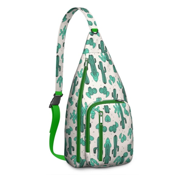 Botanical Cactus Backpack - Scientific Succulent Print, Durable Outdoor Pack