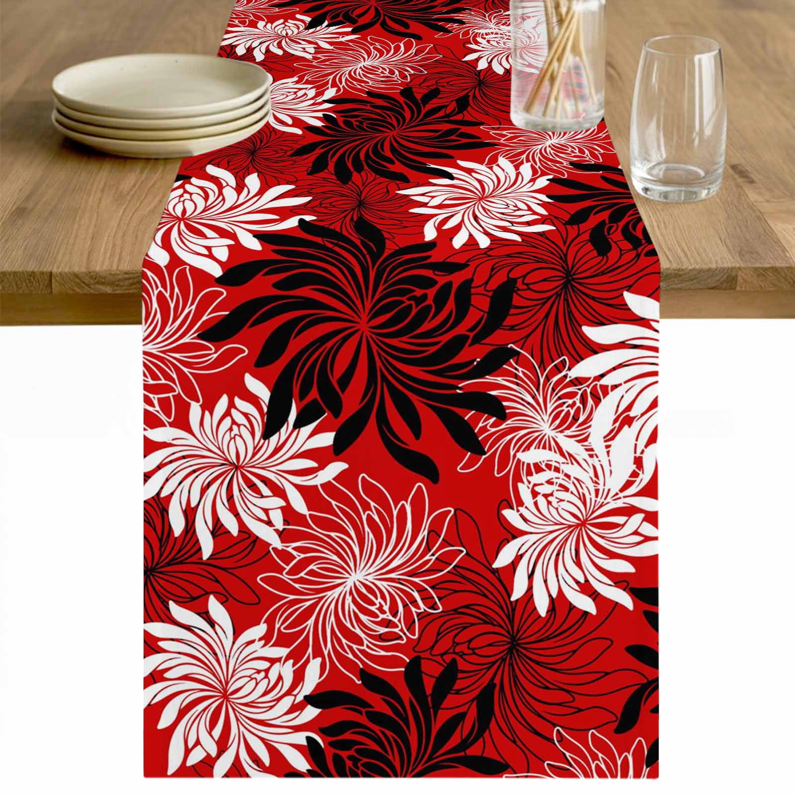 Pauline Abstract Floral Scarf-Red