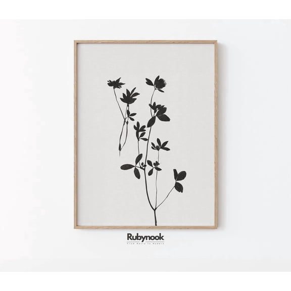 Botanical Clover Silhouette Unframed Paper Print