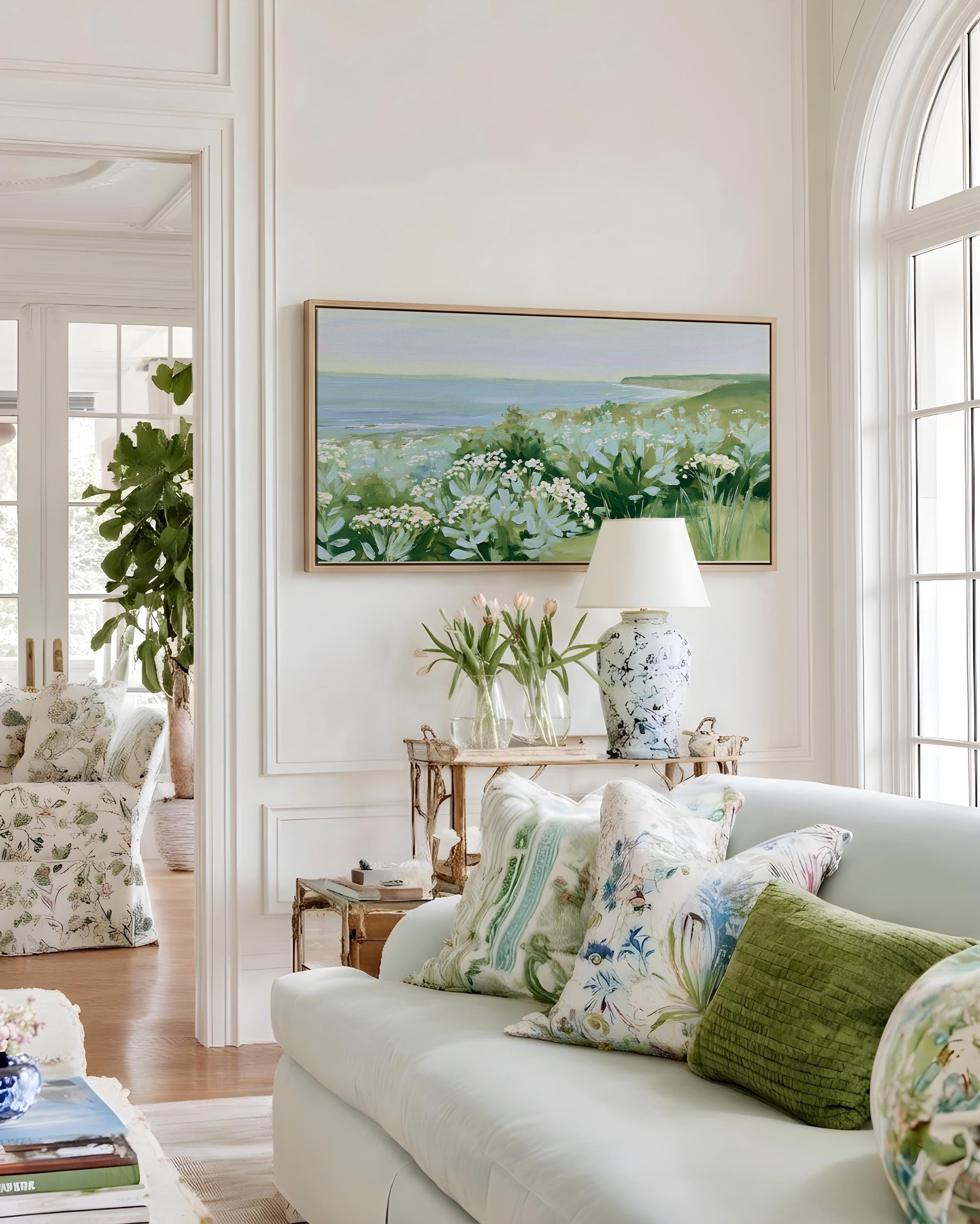 Botanical Coastal Bloom Seaside Landscape Beach House Lake ...