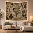 thumbnail image 1 of Botanical Collage Textured With Aged Parchment Like Distressed, Mystical Fantasy for Space Lovers, Galaxy Room Decor, Mother's Day Gift, Tapestry Wall Hanging for Bedroom and Dorm, 1 of 7