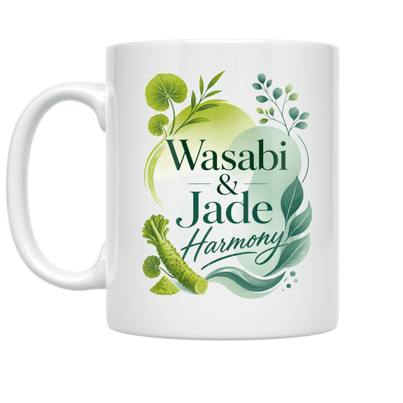 Botanical Color Trend Wasabi & Jade Harmony - Plant Lady - 11 oz Ceramic Coffee Mug