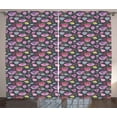 thumbnail image 1 of Botanical Curtains 2 Panels Set, Spring Garden with Freshly Blooming Wildflowers and Herbs Colorful Composition, Window Drapes for Living Room Bedroom, 108"W X 63"L,Multicolor, by Ambesonne, 1 of 3