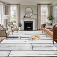 thumbnail image 1 of Botanical Daisy Area Rugs 8'x10', Washable Small Throw Rugs for Living Room Patio, Country Botanical Vase Flowers Wooden Grain Indoor Outdoor Rug Non-Slip Low Pile Carpet Runner Reversible Floor Mats, 1 of 8