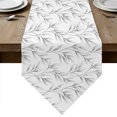 thumbnail image 1 of Botanical Delicate Branches Table Runner Linen Burlap Table Runner 60 Inches Long Boho Olive Minimalist Leaf Dresser Scarves for Kitchen Island Coffee Dining Room Party Wedding Holiday Decor 13"x60", 1 of 8