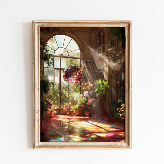 Botanical Disco Ball Baroque Decor Wall Art