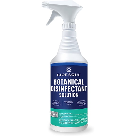 Botanical Disinfectant Solution, Heavy Duty Broad-Spectrum Disinfectant, Kills 99.9% of Bacteria, Viruses*, Fungi, & Molds, 32 Fluid Ounce (Pack of 1)