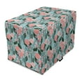 thumbnail image 1 of Botanical Dog Crate Cover, Arrangement of Flowers Blooming Garden Art, Easy to Use Pet Kennel Cover Small Dogs Puppies Kittens, 7 Sizes, Teal Coral, by Ambesonne, 1 of 6