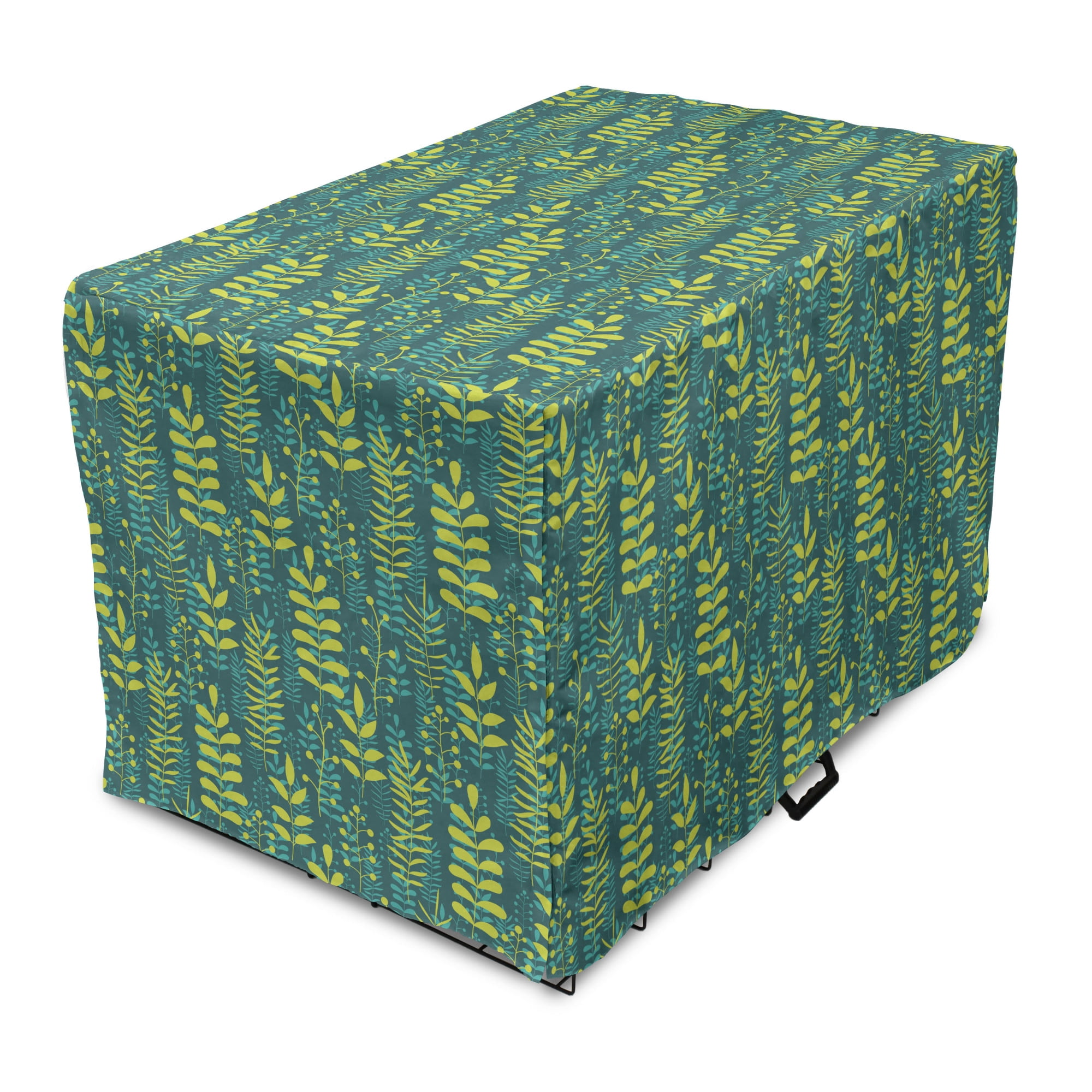 Botanical Dog Crate Cover, Waking Nature Pattern with Abstract Branches ... - Cute Pet Crate Toppers For Outdoor Use