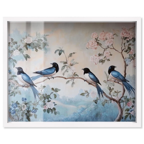 Botanical Echoes Shadowbox Print Farmhouse Art by Art Remedy, White Frame, 20 x 16