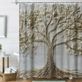 thumbnail image 1 of Botanical Embroidered Look Shower Curtain, Waterproof Polyester Extra Wide 72x72 Inches with 12 Grommets & Hooks Included, Mold Resistant Bathroom Decor, 1 of 6
