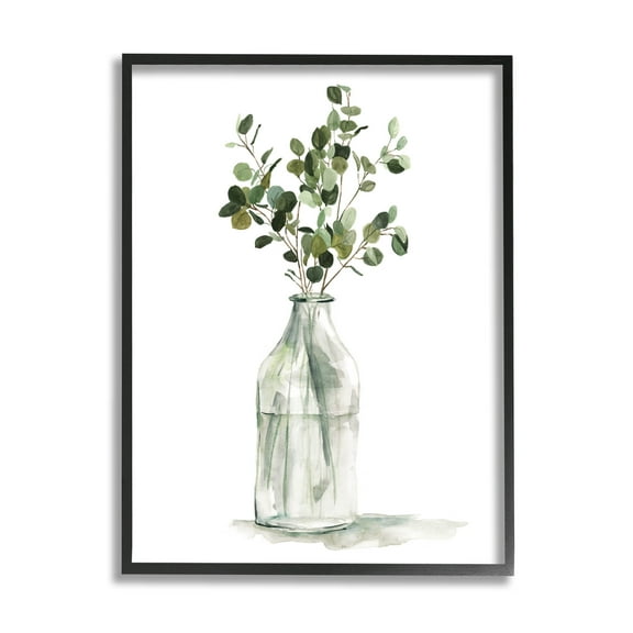 Botanical Eucalyptus Arrangement Botanical & Floral Graphic Art Black Framed Art Print Wall Art