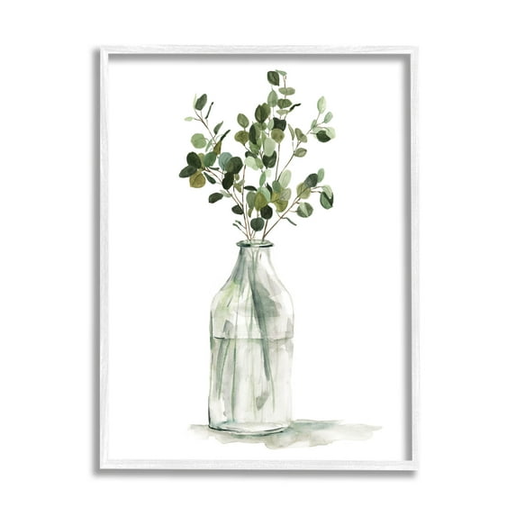 Botanical Eucalyptus Arrangement Botanical & Floral Graphic Art White Framed Art Print Wall Art