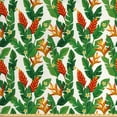 thumbnail image 1 of Botanical Fabric by the Yard, Abstract Vibrant Banana Leaves Rhythmic Pattern, Decorative Upholstery Fabric for Chairs & Home Accents, 1 Yard, Fern Green Vermilion by Ambesonne, 1 of 2