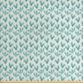 thumbnail image 1 of Botanical Fabric by the Yard, Continuous Pattern with Leafy Branches Repetition, Decorative Upholstery Fabric for Chairs & Home Accents, Dark Turquoise Pale Blue by Ambesonne, 1 of 4