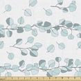 thumbnail image 1 of Ambesonne Botanical Fabric by the Yard Upholstery, Soft Toned Leafy Branch, 3 Yards, Pale Pink White, 1 of 5