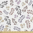thumbnail image 1 of Ambesonne Botanical Fabric by the Yard Upholstery, Shell Form Doodle Branch, 5 Yards, Champagne Multicolor, 1 of 5