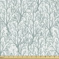 thumbnail image 1 of Ambesonne Botanical Fabric by the Yard Upholstery, Soft Pastel Tree Branches, 3 Yards, White Pale Teal, 1 of 5