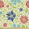 thumbnail image 1 of Botanical Fabric by the Yard, Spring Flourish Meadow Blooms Rural Beauty Petals Growth Mother's Day Style Motif, Decorative Upholstery Fabric for Chairs & Home Accents, Multicolor by Ambesonne, 1 of 5