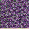 thumbnail image 1 of Ambesonne Flower Fabric by the Yard Upholstery, Green Field with Pansy, 5 Yards, Multicolor, 1 of 4