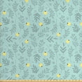 thumbnail image 1 of Botanical Fabric by the Yard Upholstery, Leafy Peduncles with Abstract Round Flowers, Decorative Fabric for DIY and Home Accents, Seafoam Multicolor by Ambesonne, 1 of 4