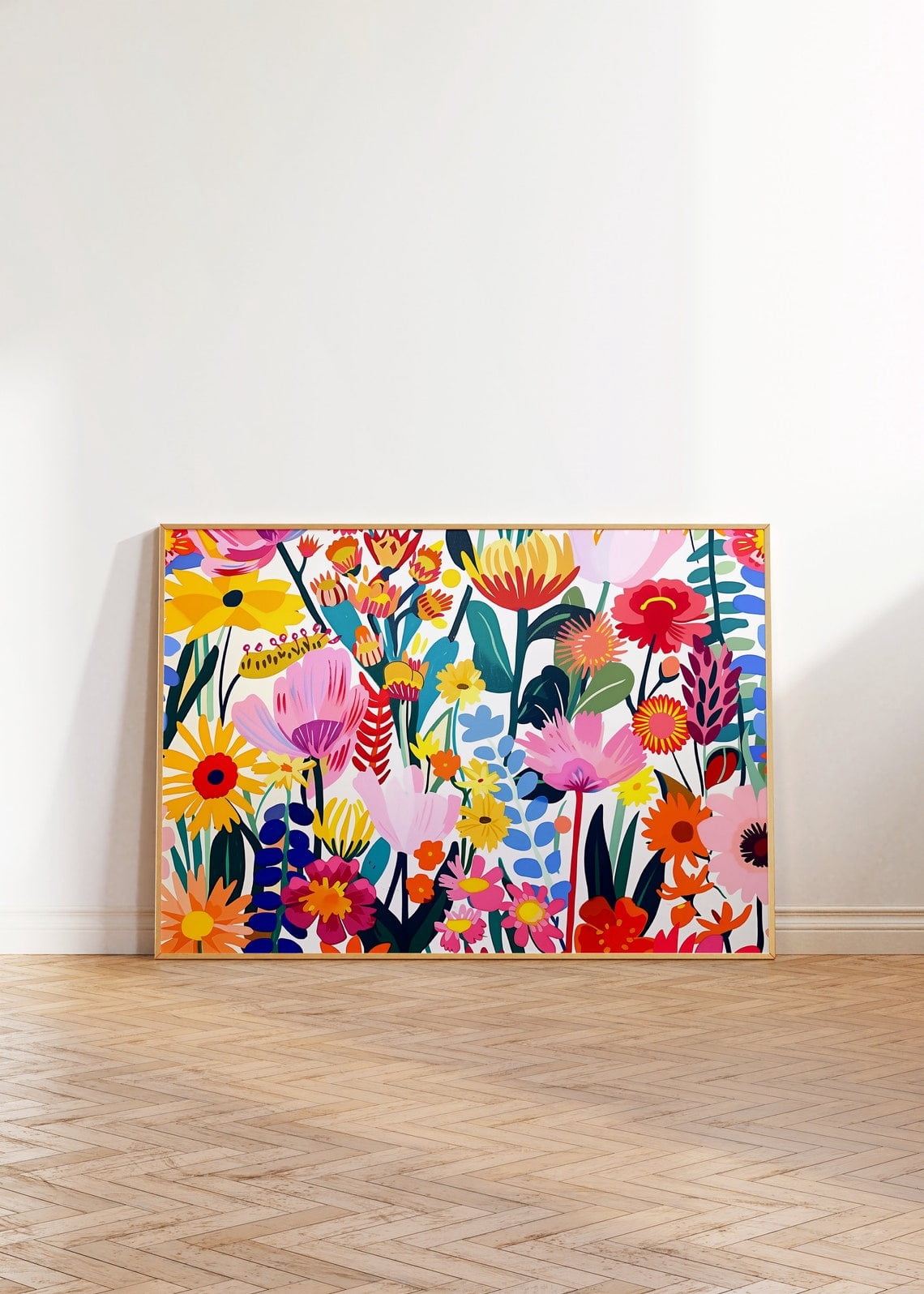Botanical Floral Art Print Colorful Abstract Wall Decor, Unframed ...