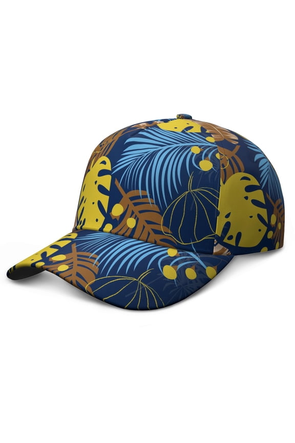 Botanical Floral Baseball Cap - Structured 6-Panel Design with Curved Brim