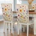 thumbnail image 1 of Botanical Floral Chair Back Covers, Removable Chair Covers for Dining Chairs Set of 6, Washable Chairs Slipcovers Back Seat Protector for Wedding Party 19"x20", 1 of 9