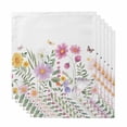 thumbnail image 1 of Botanical Floral Cloth Napkins, Spring Colorful Flowers Butterfly Washable and Reusable Dinner Napkins Set of 6, Table Napkin for Kitchen Party Birthday Wedding Hotel Housewarming 20"x20", 1 of 8