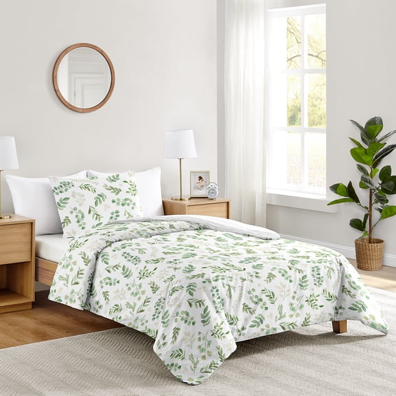 Sweet Jojo Designs Botanical Floral Leaf Twin Comforter Set