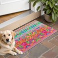 thumbnail image 1 of Botanical Floral Patchwork Non-Slip Entryway Door Mat,Boho Indoor Decor Durable Low Plush Door Mat,Washable Welcome Rug for Patio Hallway Home Decor 16x24 Inches, 1 of 7