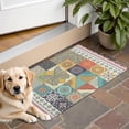 thumbnail image 1 of Botanical Floral Patchwork Non-Slip Entryway Door Mat,Boho Indoor Decor Durable Low Plush Door Mat,Washable Welcome Rug for Patio Hallway Home Decor 16x24 Inches, 1 of 6
