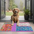 thumbnail image 1 of Botanical Floral Patchwork Non-Slip Entryway Door Mat,Boho Indoor Decor Durable Low Plush Door Mat,Washable Welcome Rug for Patio Hallway Home Decor 20x32 Inches, 1 of 7