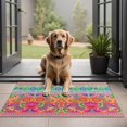 thumbnail image 1 of Botanical Floral Patchwork Non-Slip Entryway Door Mat,Boho Indoor Decor Durable Low Plush Door Mat,Washable Welcome Rug for Patio Hallway Home Decor 20x32 Inches, 1 of 6