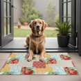 thumbnail image 1 of Botanical Floral Patchwork Non-Slip Entryway Door Mat,Boho Indoor Decor Durable Low Plush Door Mat,Washable Welcome Rug for Patio Hallway Home Decor 20x32 Inches, 1 of 7