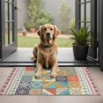 thumbnail image 1 of Botanical Floral Patchwork Non-Slip Entryway Door Mat,Boho Indoor Decor Durable Low Plush Door Mat,Washable Welcome Rug for Patio Hallway Home Decor 20x32 Inches, 1 of 7
