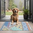 thumbnail image 1 of Botanical Floral Patchwork Non-Slip Entryway Door Mat,Boho Indoor Decor Durable Low Plush Door Mat,Washable Welcome Rug for Patio Hallway Home Decor 20x32 Inches, 1 of 7